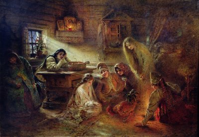 Christmas Fortune Telling by Konstantin Egorovich Makovsky